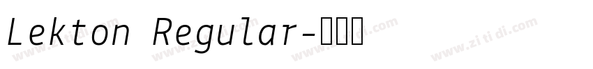 Lekton Regular字体转换